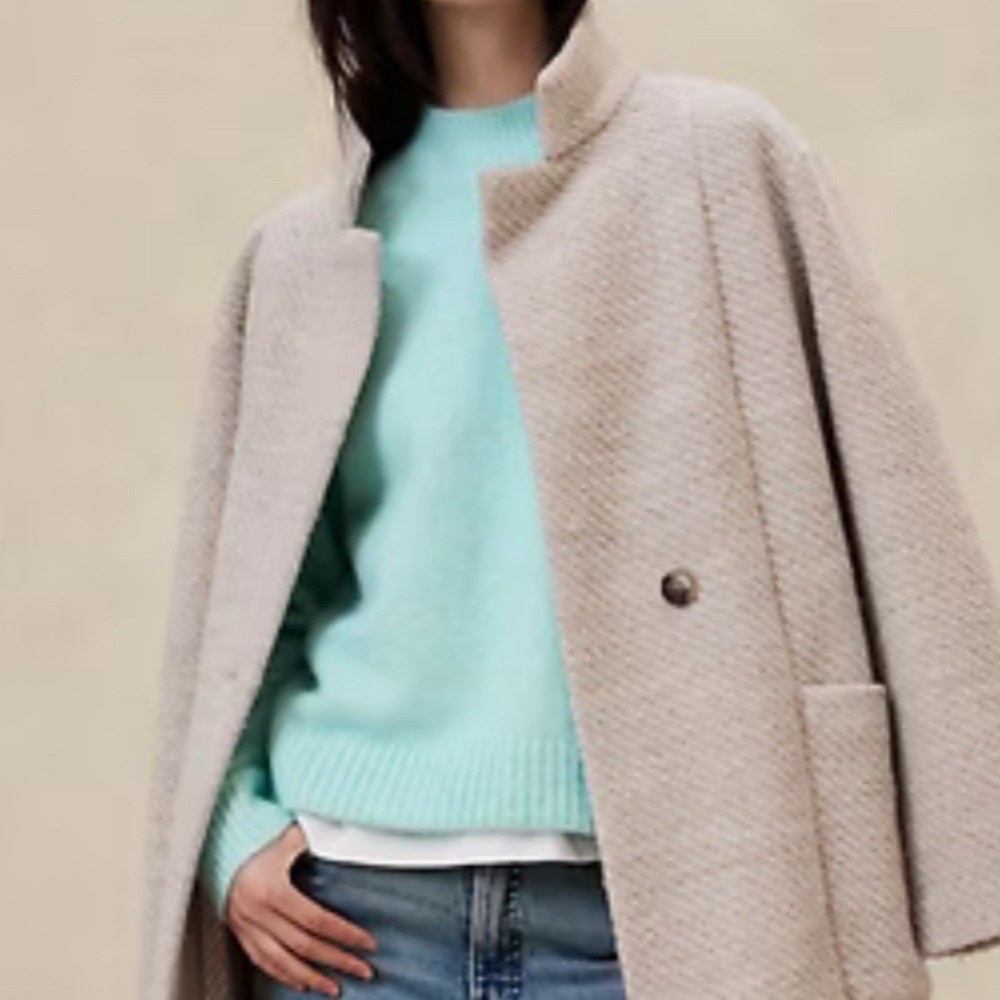 NWT Banana Republic Fuzzy Mock Neck Sweater